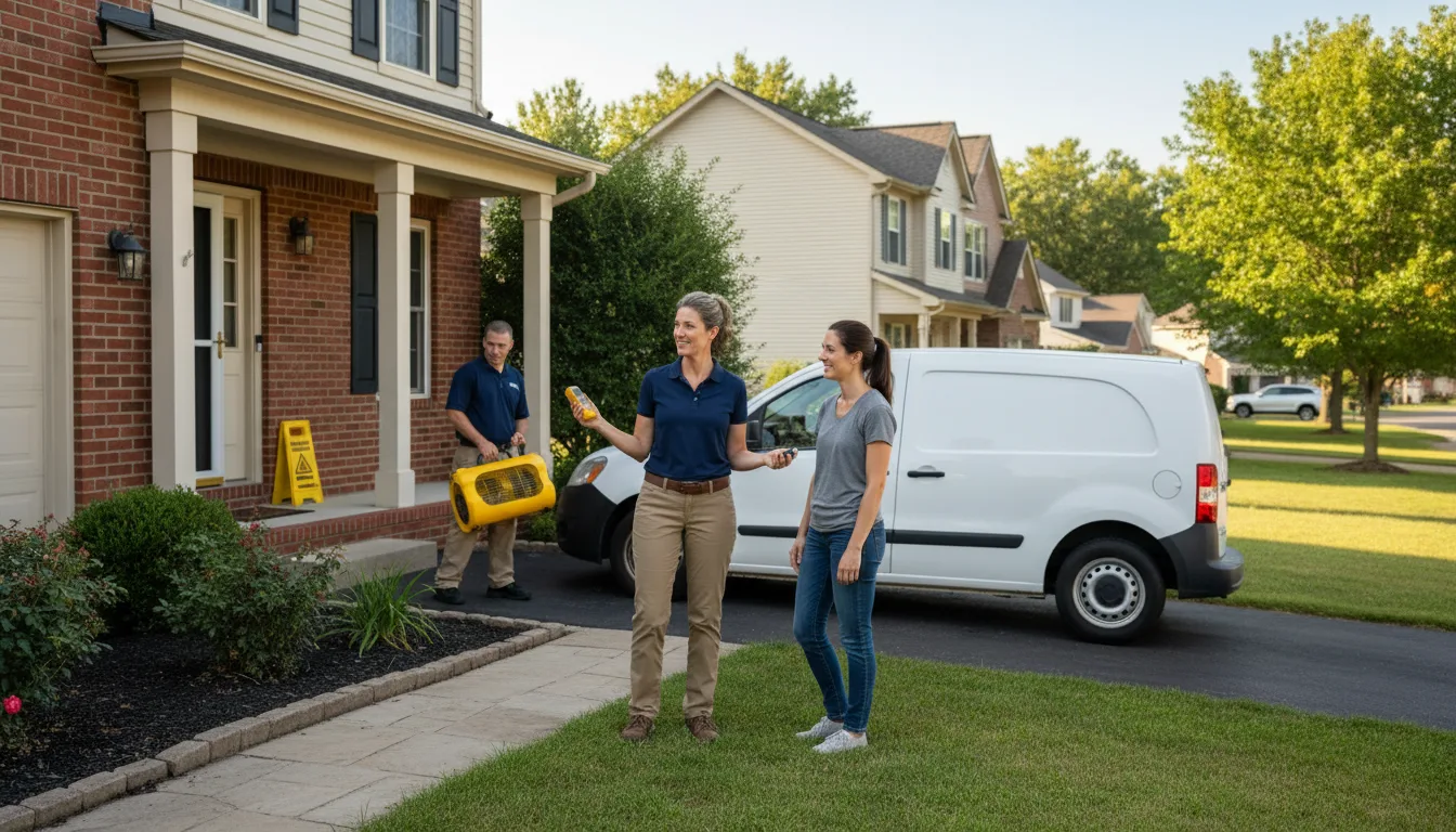 Residential water damage restoration in Nora, IL